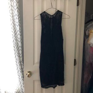 Black lace cocktail dress